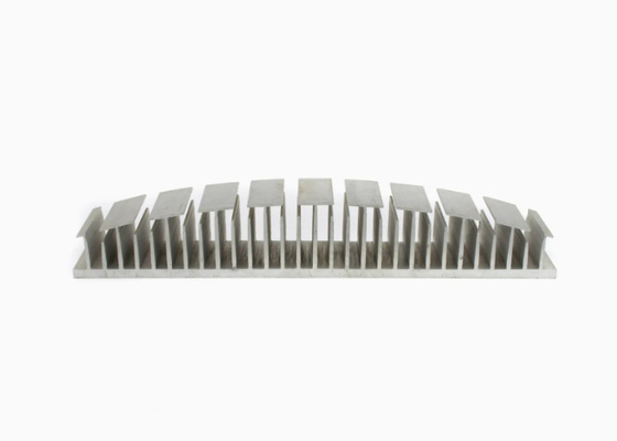 6063 Silvery Anodized Aluminum High Power Heat Sink Extrusion Profiles With CNC Machining