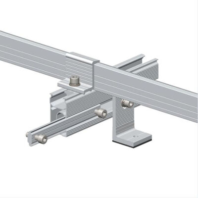 Anodized 6063 Alloy Solar Mounting Rail Aluminum Extrusion Profile with Customizable Dimensions