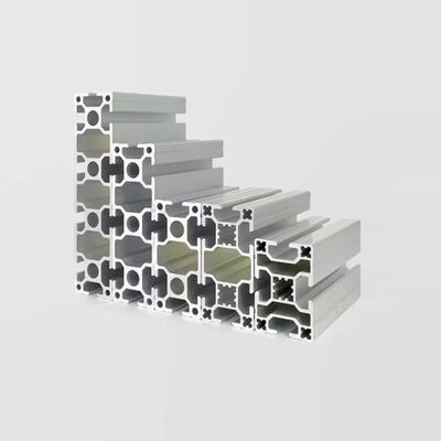 6063 6061 Alloy Customized CNC Machining Silvery Anodized Aluminum T Slot Profile for Conveyor Systems