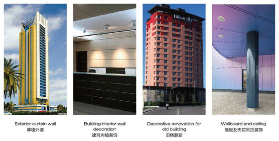 Fireproof Light Weight Aluminum Core Composite Panel ACP Customized for Construction