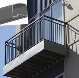 Aluminiumgeländer im Freien für Treppe, Außengeländer