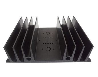 Anodisierte 6063/6061 Aluminiumkühlkörper-Verdrängungs-Profile mit silbriger, schwarzer Farbe