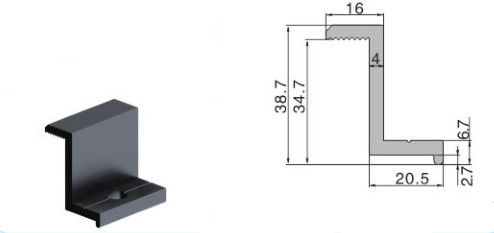 Aluminiumenden-Klammer für Solardach-Montage-System mit verschiedenen Größen