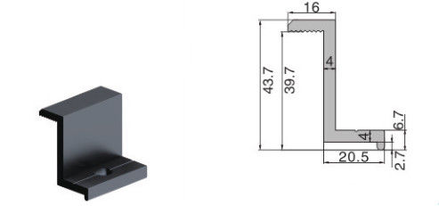 Mahlen Sie fertiges Solarenden-Klammernflachdach Solarmontage-Systeme mit Nuss/Bolzen