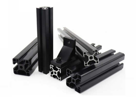 Schwarzes anodisierte 6063, die Aluminiumverdrängungs-Rahmen-System T Aluminiumprofil formte