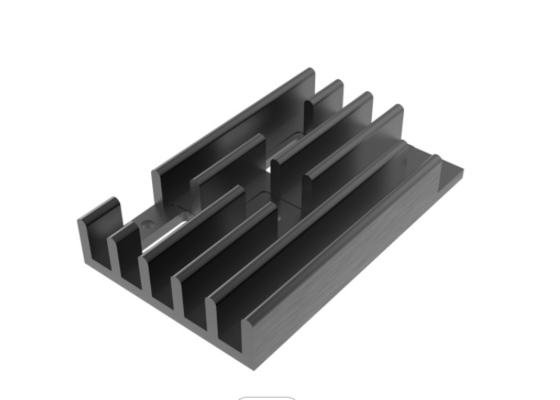 Der 6060 Legierungs-anodisierte Aluminiumkühlkörper-Verdrängungs-Profil-Schwarzes elektrophoretisches